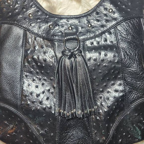 New Isabella Adams Black Leather Purse Handbag - Picture 2 of 13